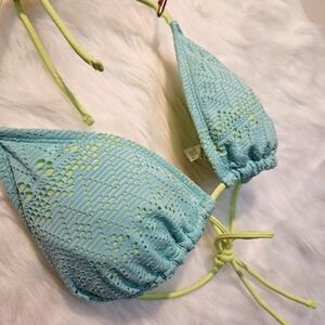 G21 Aqua Lace Overlay Padded Bikini Top